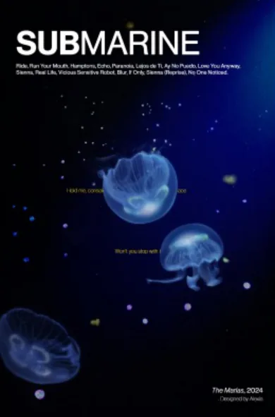 Póster Submarine con medusas